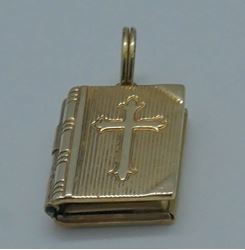 Picture of 14 kt yellow gold bible pendant 2.3 grams 818191-14