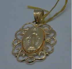 Picture of 10kt yellow gold Virgin Mary pendant 1.3 grams 828366-1