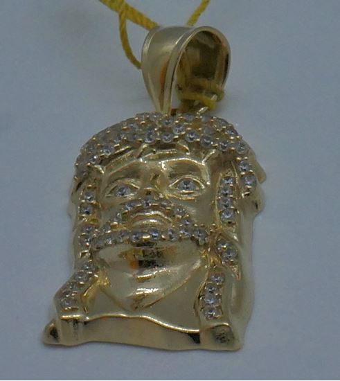 Picture of 10kt yellow gold Jesus pendant with czs 3.3 grams 854067-2 