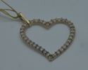 Picture of 10kt yellow gold heart pendant with CZs 2 grams 828190-1