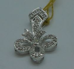 Picture of 14kt white gold pendant 1.3 grams with 28 diamonds 0.25pts 829830-2