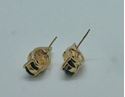 Picture of 10kt yellow gold earrings and blue centered stones 2.8 grams  834745-1