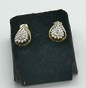 Picture of 10kt yellow gold earrings cluster style with diamonds 2.6 grams 855572-1