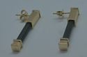 Picture of 14kt yellow gold earrings with black rubber 3.8 grams 279037-4 