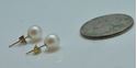 Picture of 14kt yellow gold studs with pearls 7mm 1.2 grams 810933-1