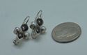 Picture of Sterling silver 925 earrings with red stones and pearls 6.0 grams 853770-9 