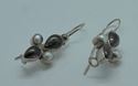 Picture of Sterling silver 925 earrings with red stones and pearls 6.0 grams 853770-9 