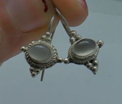 Picture of Sterling silver earrings 925 with oval clear stones 2.9 grams 853592-14