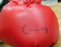 Picture of Muhammad Ali " Cassius Clay " Signed Everlast Boxing Glove RED WITH COA , PICTURE , BOX. VERY GOOD CONDITION. WITH COA. BOX HAVE A LITTLE DAMAGE. NOTE- ONLY GLOVE SIGNED. 