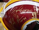 Picture of WASHINGTON REDSKINS SIGNED TEAM REPLICA NFL HELMET WITH COA COLLECTIBLE.  VERY GOOD CONDITION. 