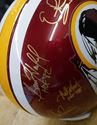 Picture of WASHINGTON REDSKINS SIGNED TEAM REPLICA NFL HELMET WITH COA COLLECTIBLE.  VERY GOOD CONDITION. 