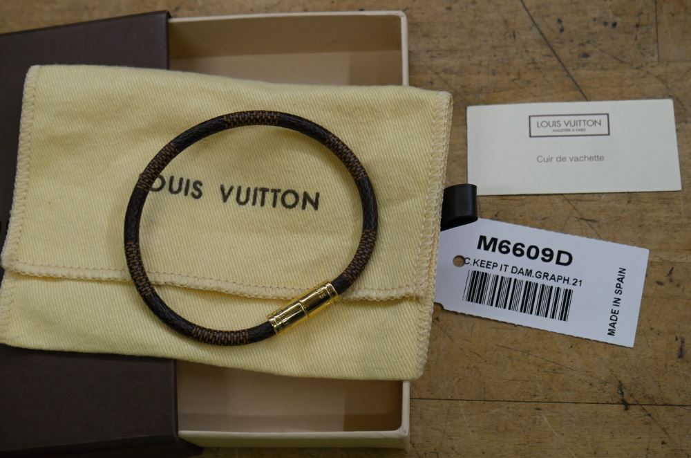 Louis Vuitton gold leather bracelet