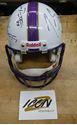 Picture of Riddel Helmet signed by 8 Ravens Players NEW ORLEANS Super Bowl XLVII 02.03.13 with COA ICON MEMORABILIA certificate # 12048.  signed by Dennis Pitta , Justin Tucker, Halotu Ngata, Ray Rice,Torrey Smith, Terrell Suggs, Ed Reed, Ray Lewis  good condition. 