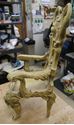 Picture of Vintage small chair 21"  with lion heads  good condition. not sure what it made of. some kind of plaster material. please look at all the pictures. 