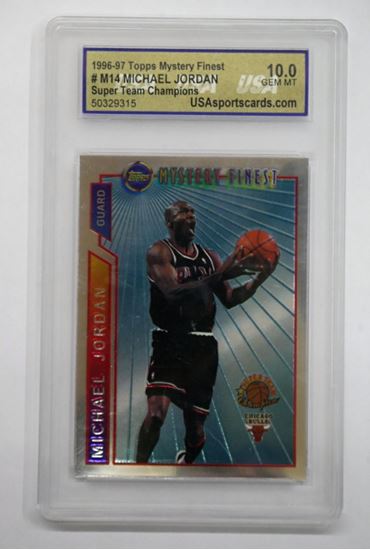 Picture of 1996/1997 Topps Michael Jordan Mystery Finest Refractor #M14 10.0 GEM MT