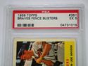 Picture of 1958 TOPPS #351 BRAVES FENCE BUSTERS AARON, MATHEWS, CRANDALL, ADCOCK PSA 5 VG